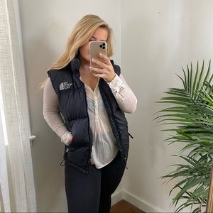 The North Face Nuptse 700 Black Puffer Vest Size Men’s Small / women’s medium